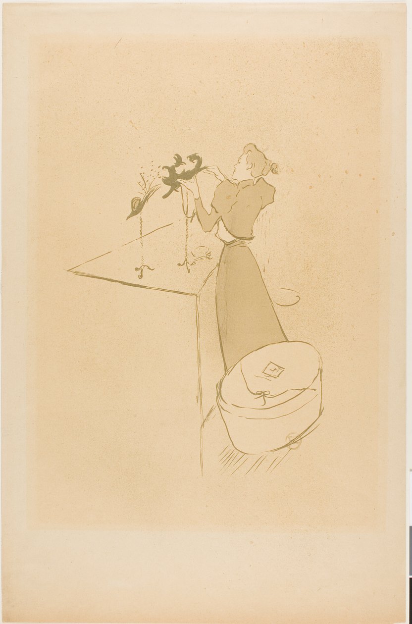 The Milliner, Renée Vert tekijältä Henri de Toulouse Lautrec