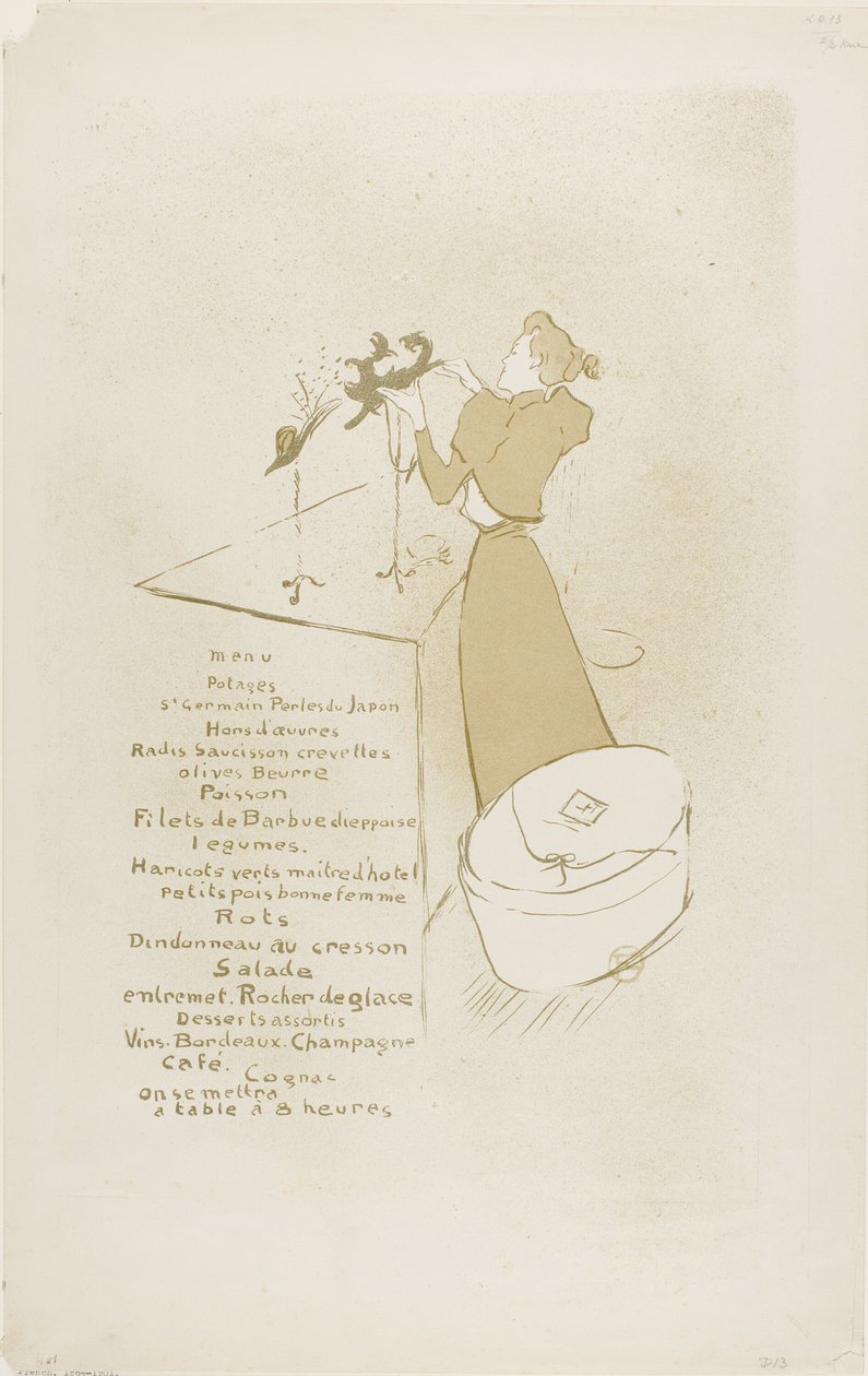 The Milliner, Renée Vert tekijältä Henri de Toulouse Lautrec