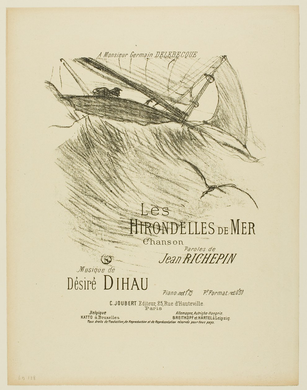 Meripääskyset, Désiré Dihaun Melodioista tekijältä Henri de Toulouse Lautrec