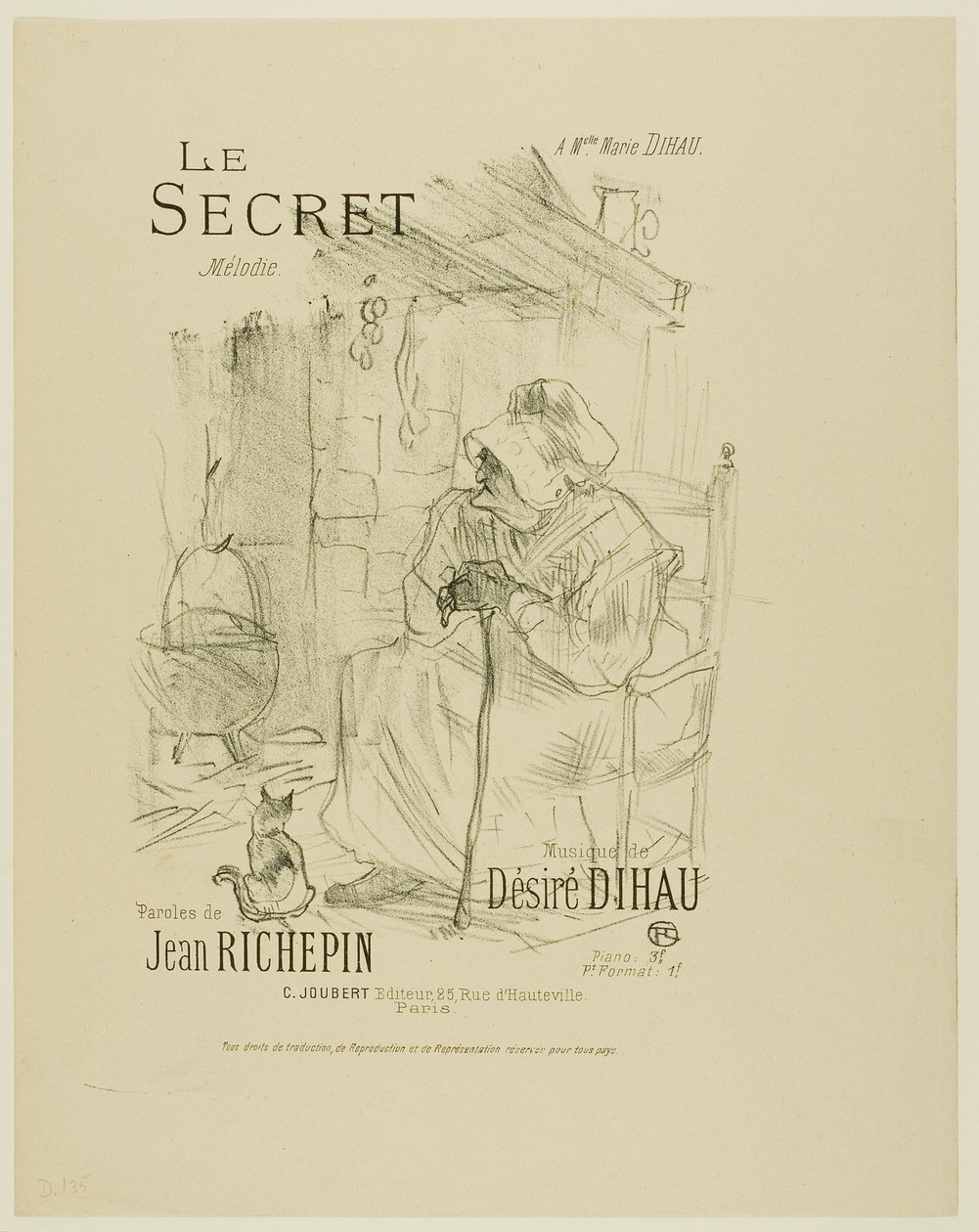 Salaisuus, Désiré Dihaun Melodioista tekijältä Henri de Toulouse Lautrec