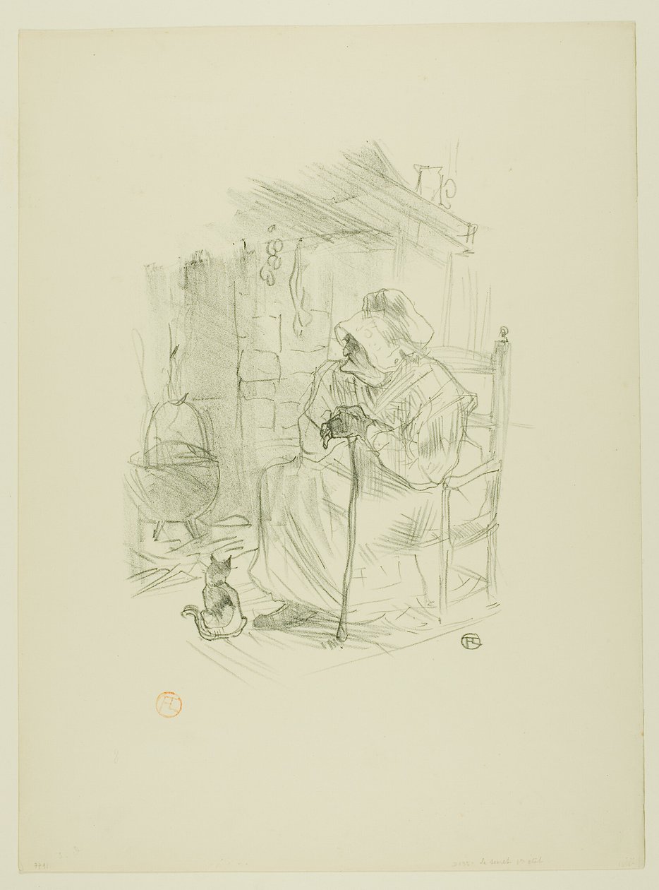 Salaisuus, sävelmästä Mélodies de Désiré Dihau tekijältä Henri de Toulouse Lautrec