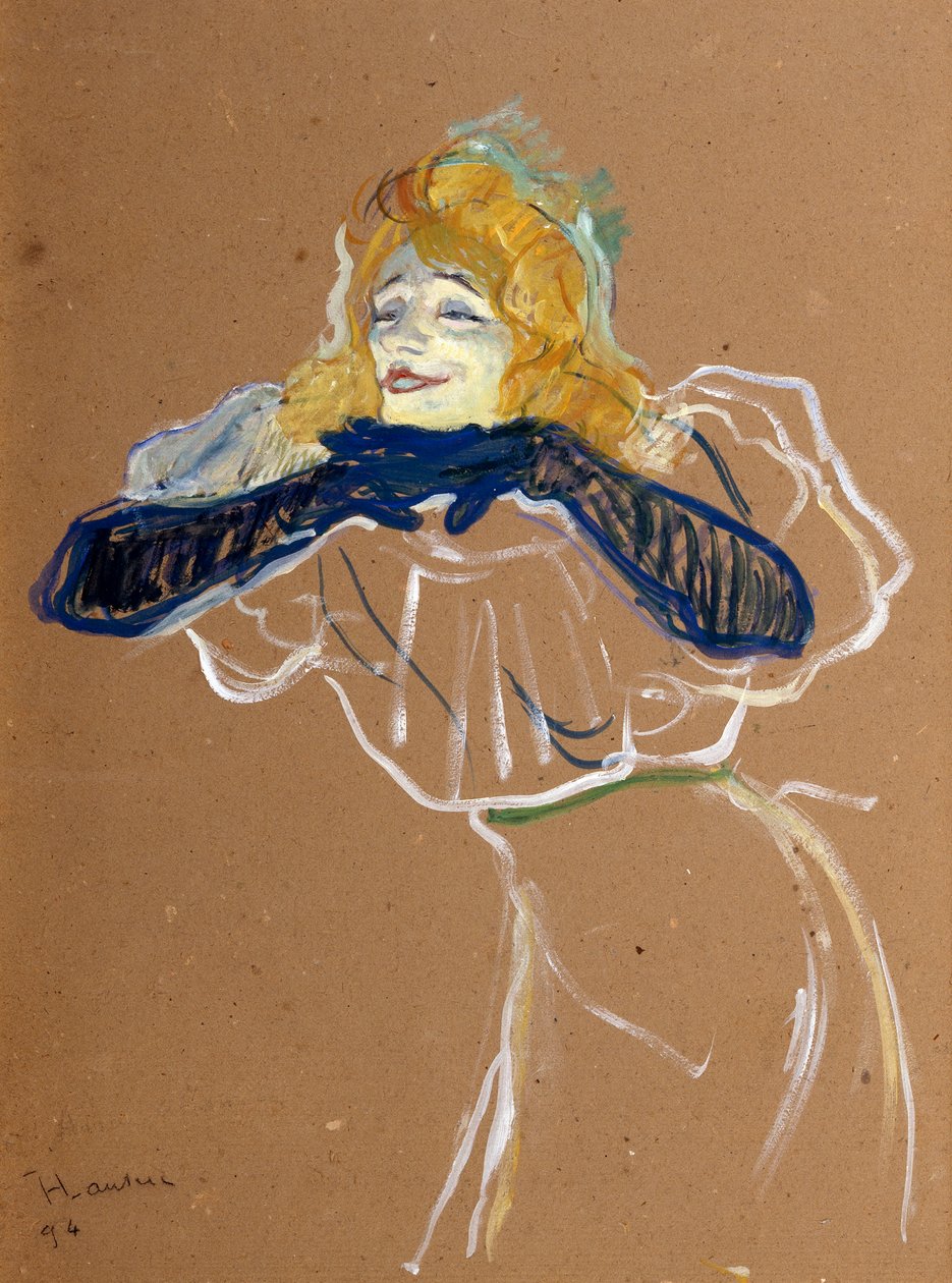 Laulaja Yvette Guilbert, 1894. tekijältä Henri de Toulouse Lautrec