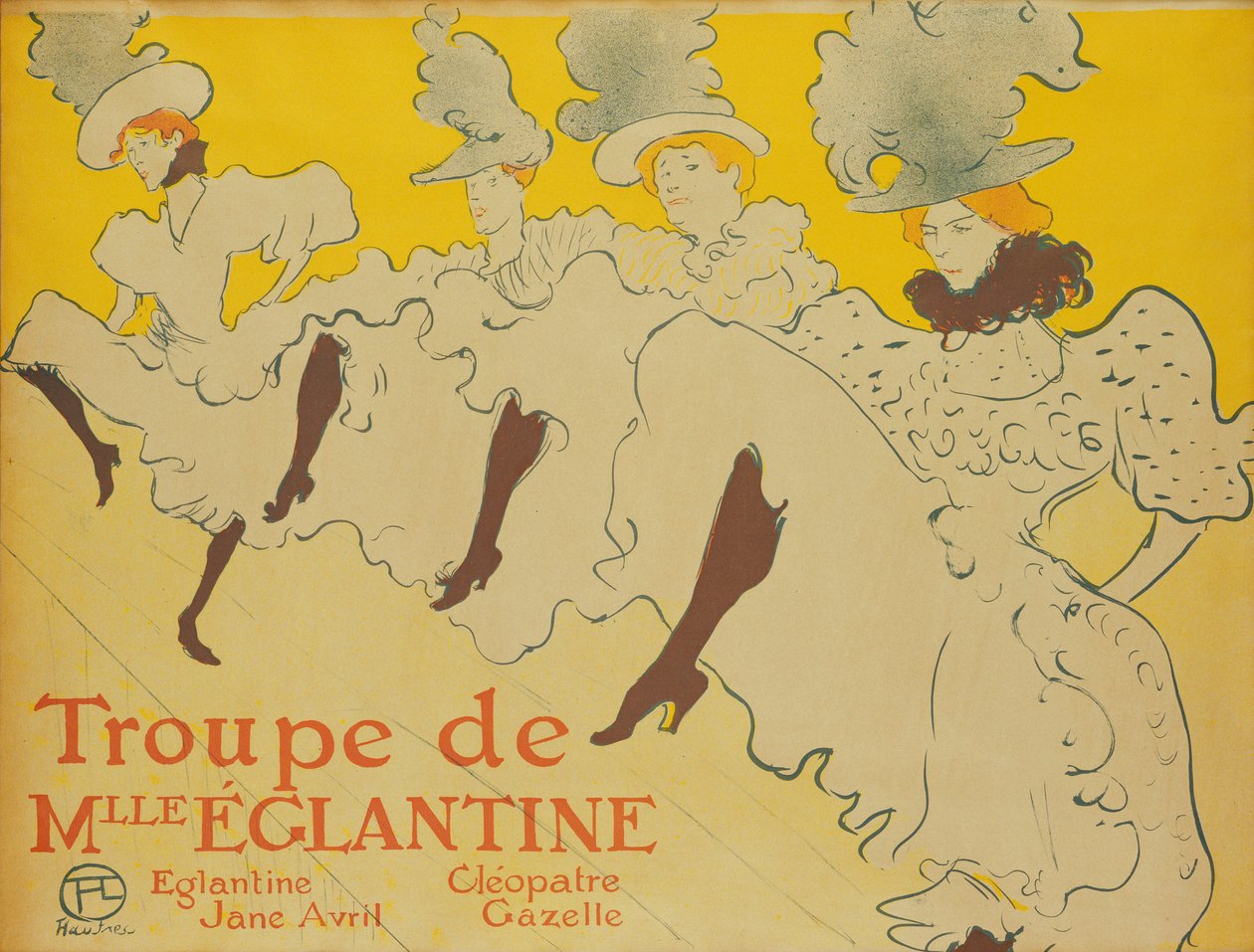 Mademoiselle Eglantinen seurue, 1896 tekijältä Henri de Toulouse Lautrec