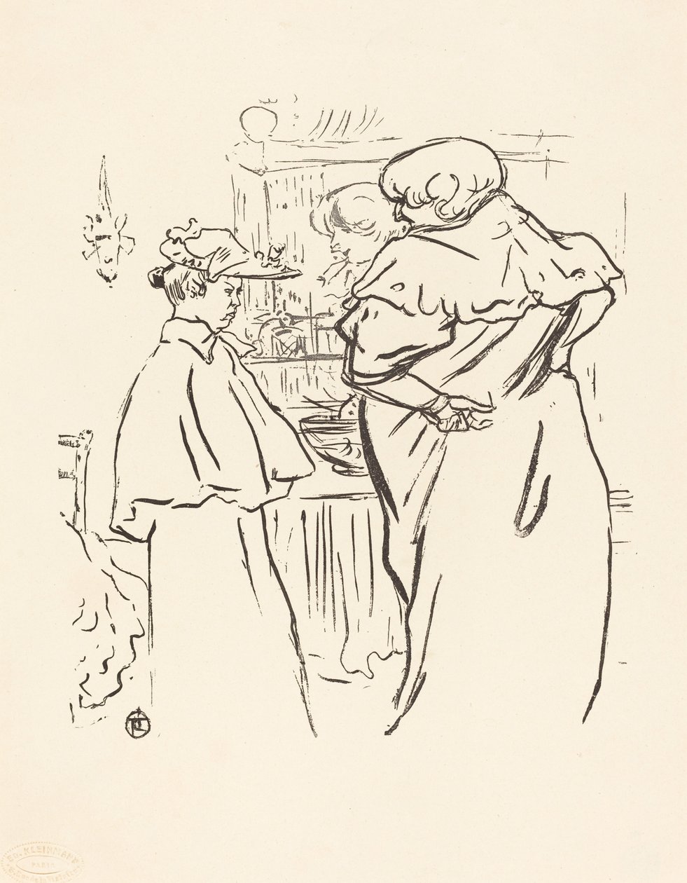 Kaksi naista peilin edessä tekijältä Henri de Toulouse Lautrec