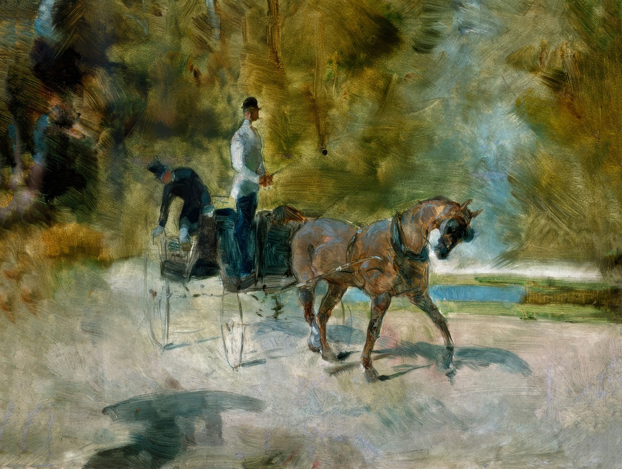 Un dogcart tekijältä Henri de Toulouse Lautrec