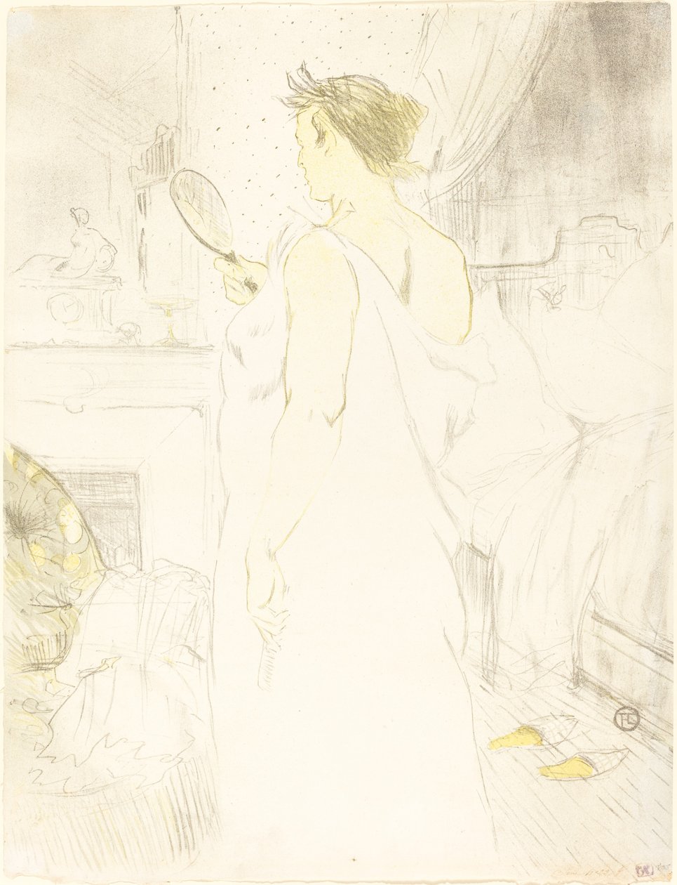 Nainen peilissä tekijältä Henri de Toulouse Lautrec