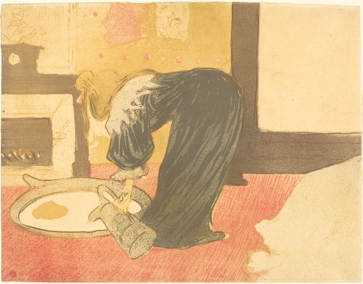 Nainen kylpylässä (Femme au tub) tekijältä Henri de Toulouse Lautrec