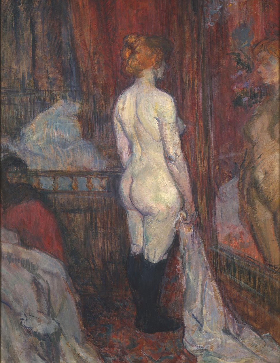 Nainen peilin edessä, 1897. tekijältä Henri de Toulouse Lautrec