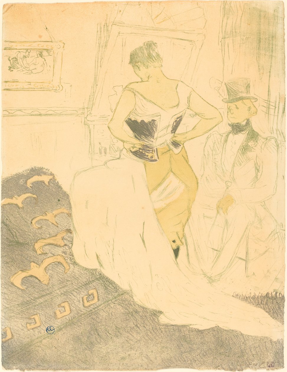 Nainen korsetissa (Femme en corset) tekijältä Henri de Toulouse Lautrec