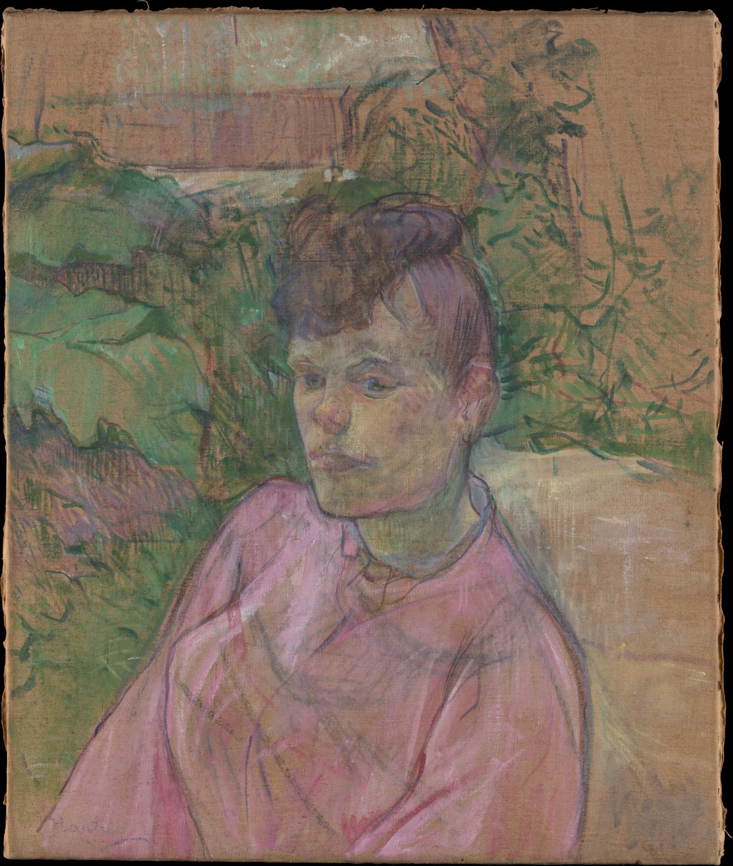 Nainen Monsieur Forestin puutarhassa, 1889-91 tekijältä Henri de Toulouse Lautrec