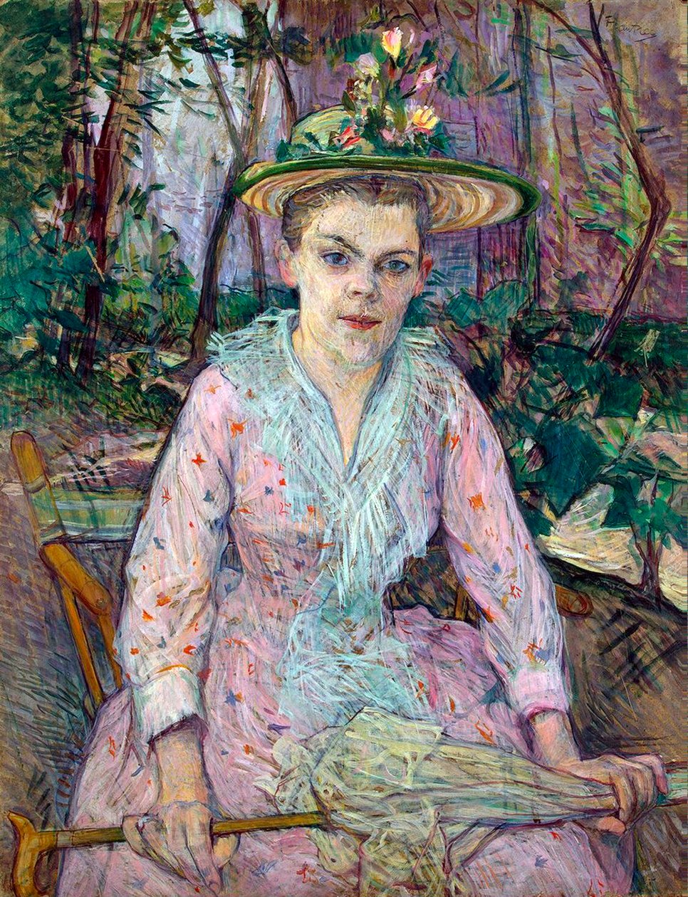 Nainen sateenvarjolla, 1889. tekijältä Henri de Toulouse Lautrec
