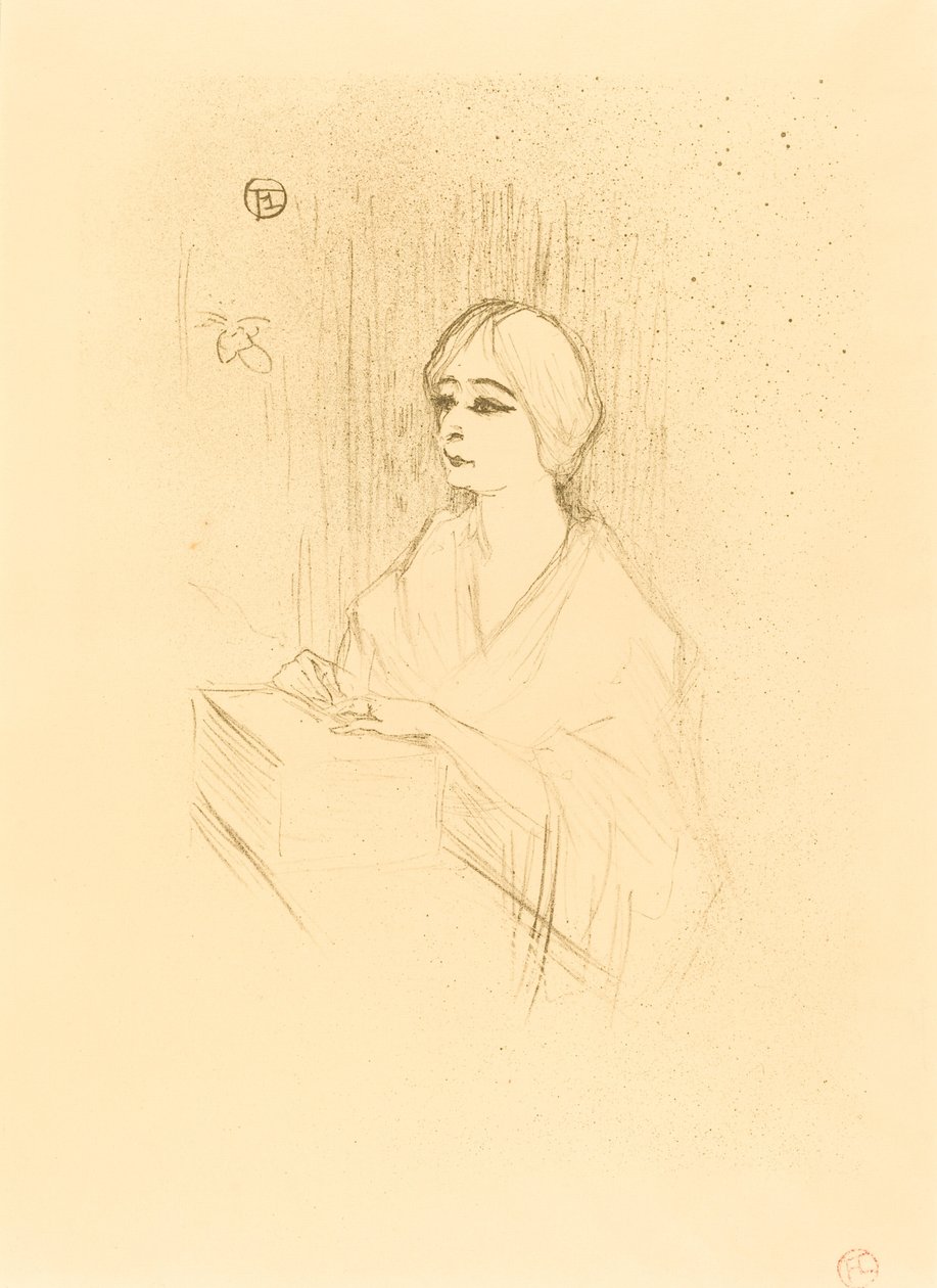Yahne in His Box (Yahne dans sa loge) tekijältä Henri de Toulouse Lautrec