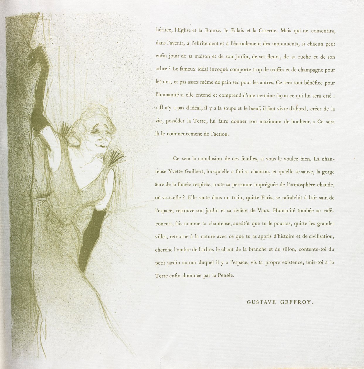 Yvette Guilbert-French-sarja: nro 16, 1894. tekijältä Henri de Toulouse Lautrec
