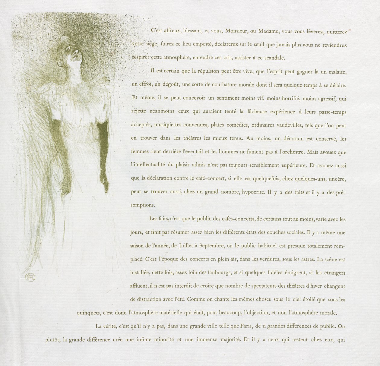 Yvette Guilbert-French-sarja: nro 3 tekijältä Henri de Toulouse Lautrec