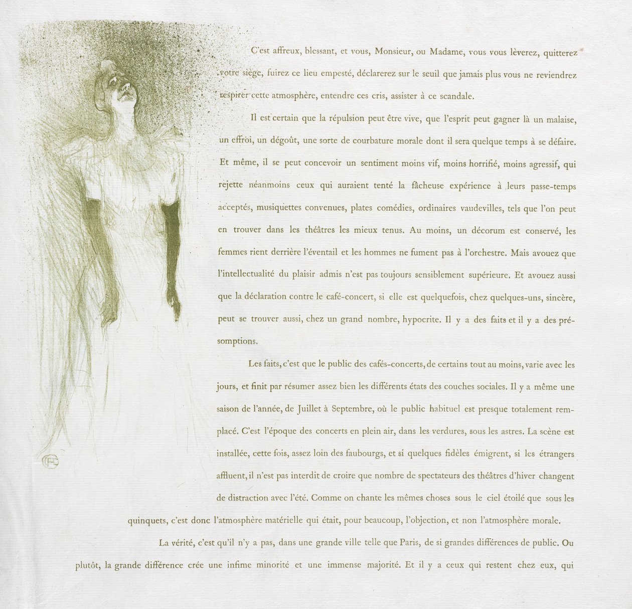 Yvette Guilbert-French-sarja: nro 3, 1894. tekijältä Henri de Toulouse Lautrec