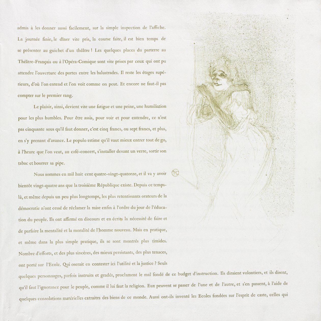 Yvette Guilbert-French-sarja: nro 5 tekijältä Henri de Toulouse Lautrec