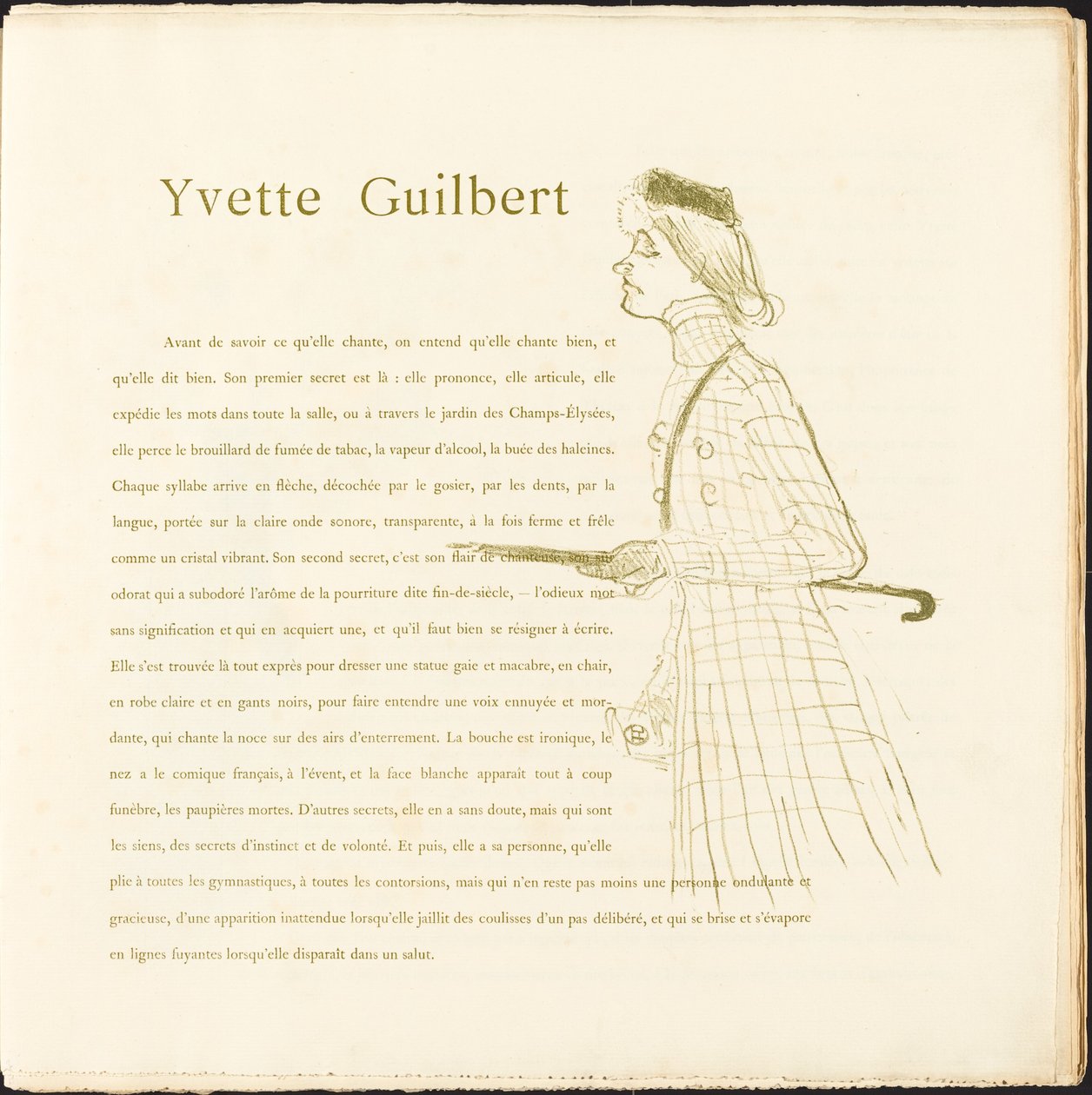 Yvette Guilbert tekijältä Henri de Toulouse Lautrec