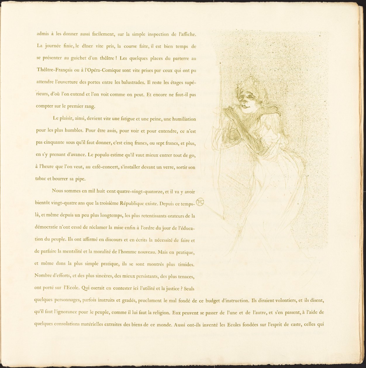 Yvette Guilbert tekijältä Henri de Toulouse Lautrec