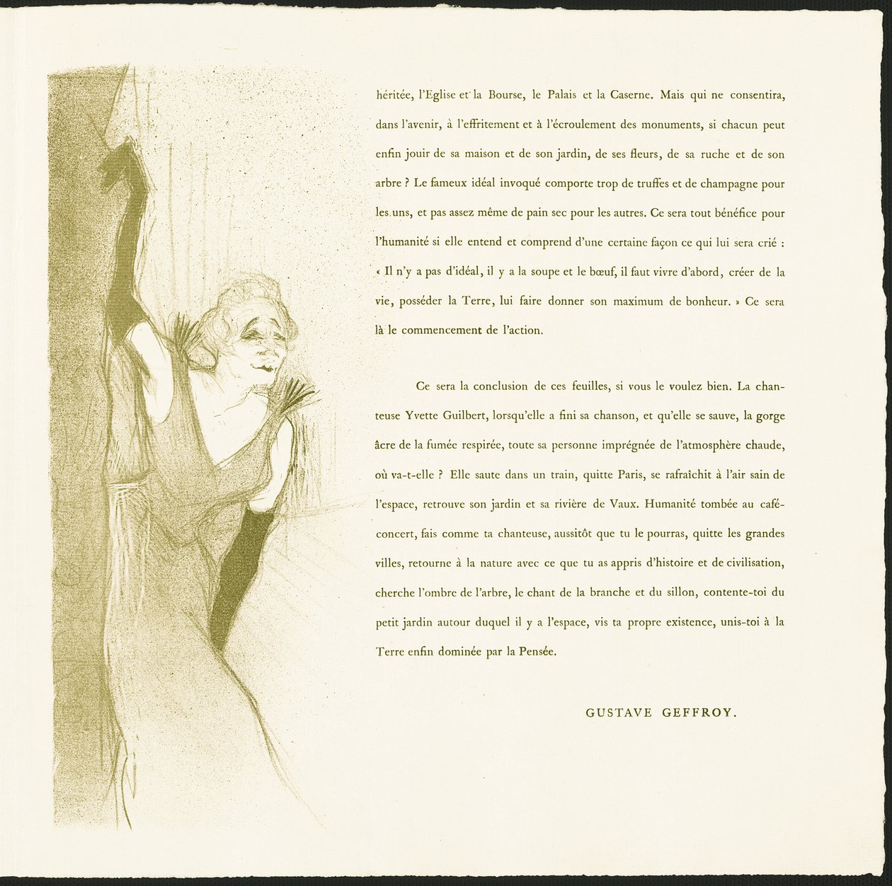 Yvette Guilbert tekijältä Henri de Toulouse Lautrec
