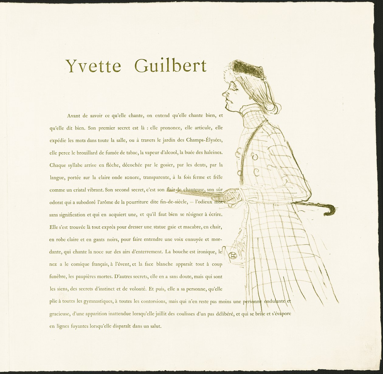 Yvette Guilbert tekijältä Henri de Toulouse Lautrec
