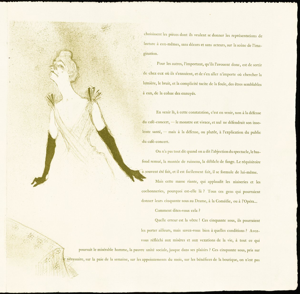 Yvette Guilbert tekijältä Henri de Toulouse Lautrec
