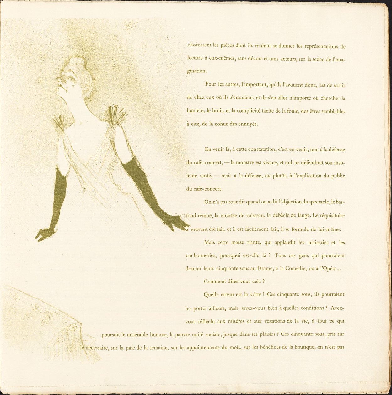 Yvette Guilbert, 1894. tekijältä Henri de Toulouse Lautrec