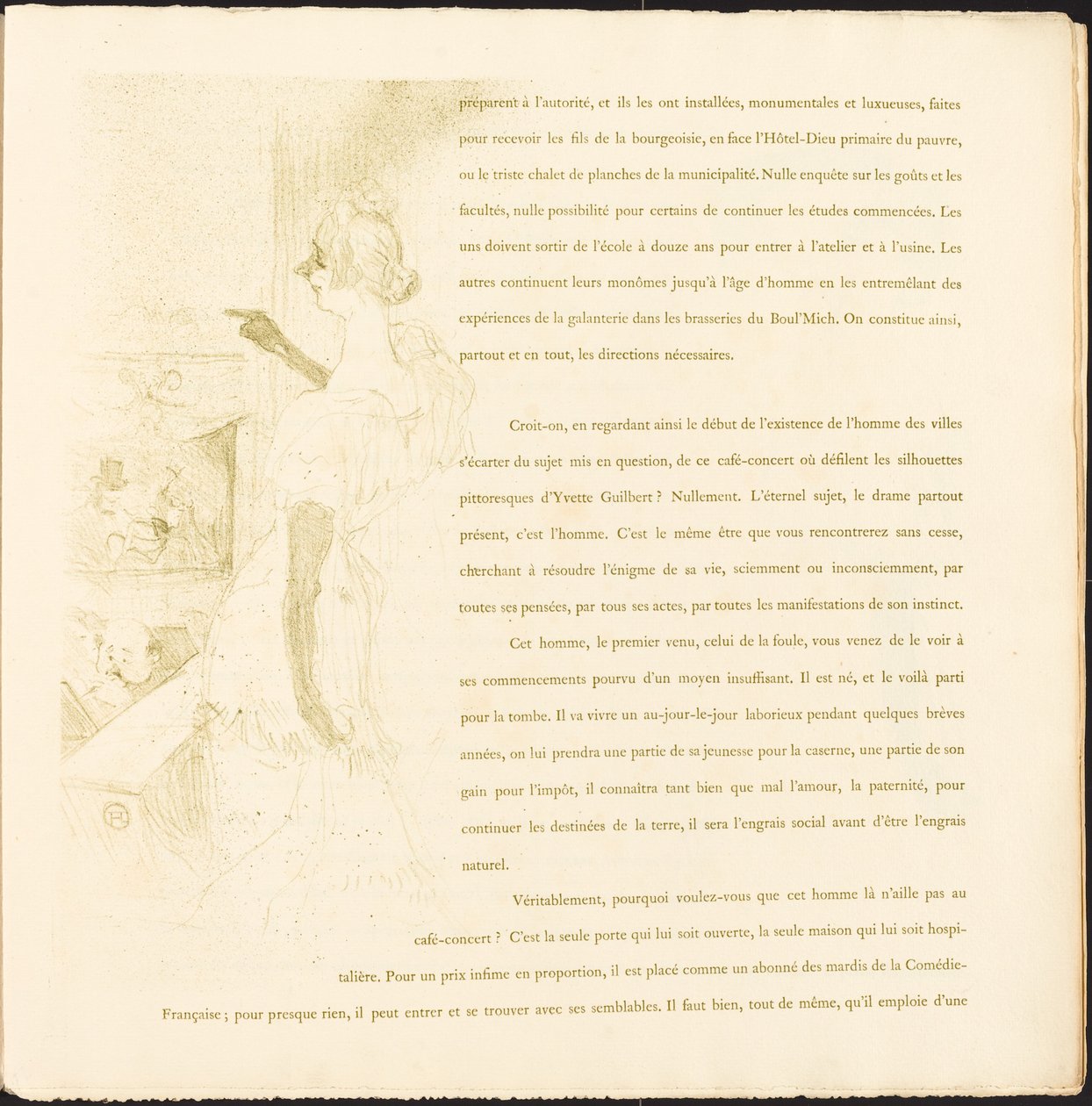 Yvette Guilbert, 1894. tekijältä Henri de Toulouse Lautrec