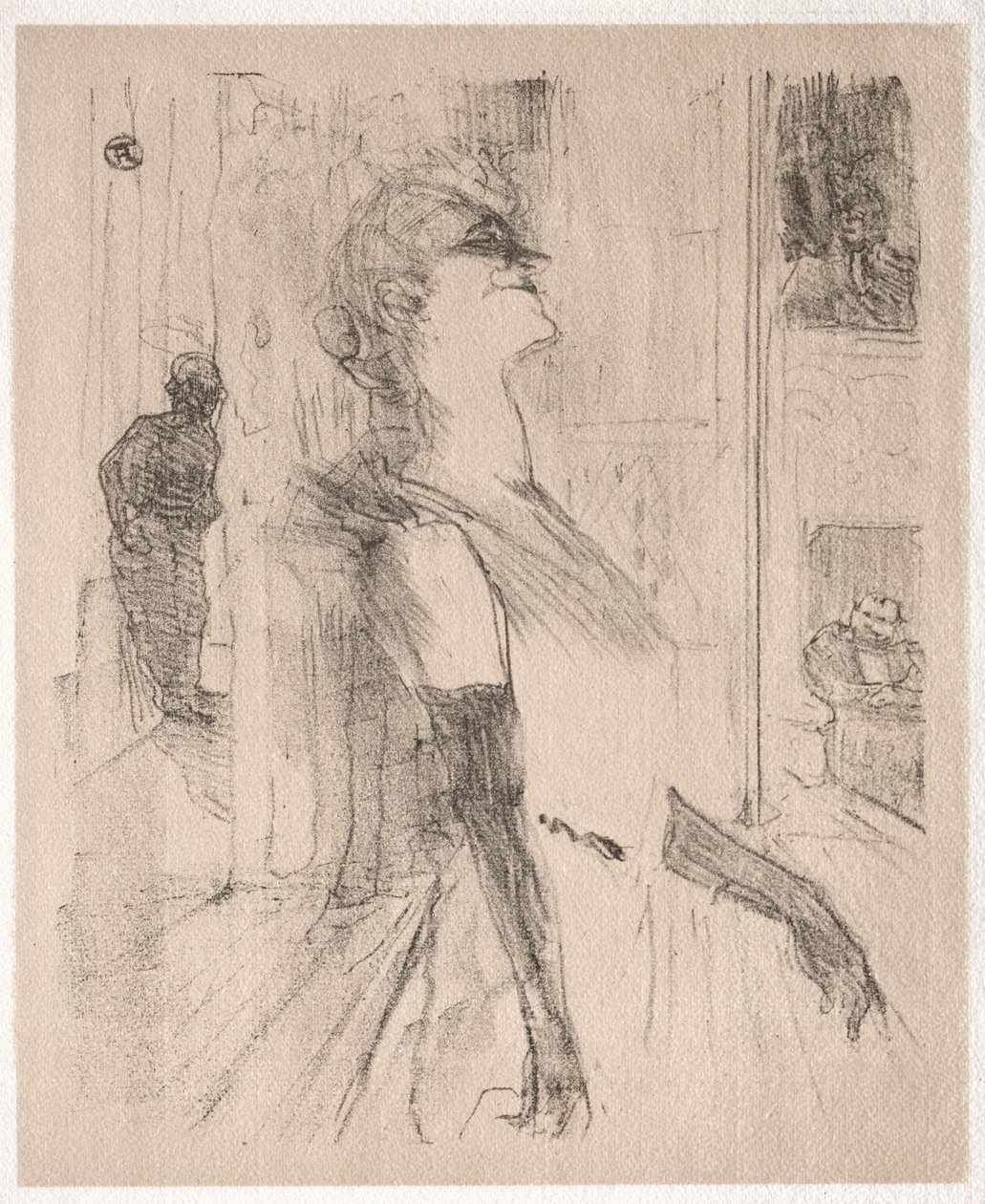 Yvette Guilbert: Lavalla, 1898. tekijältä Henri de Toulouse Lautrec