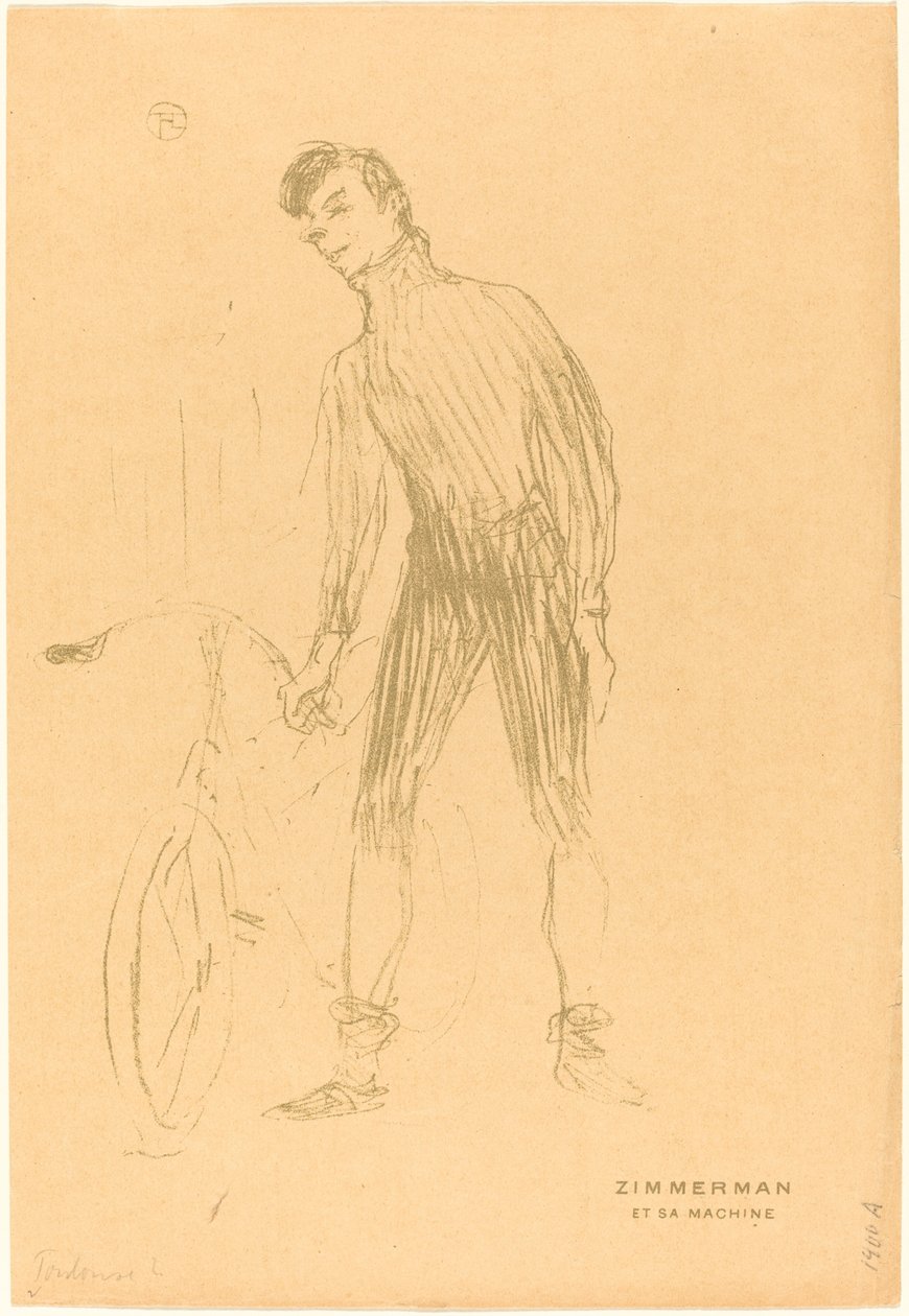 Zimmerman ja koneessa Zimmerman ja hänen koneensa, 1895. tekijältä Henri de Toulouse Lautrec