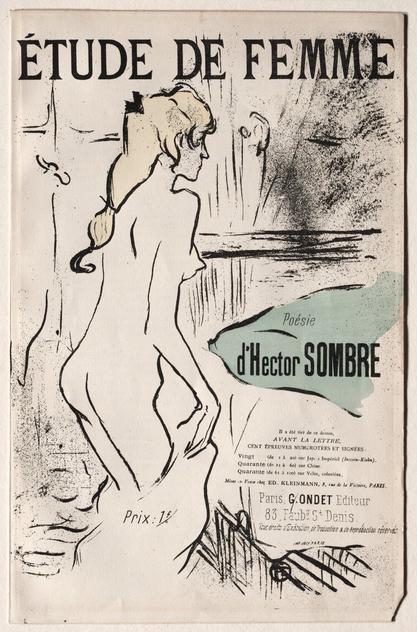 Tutkimus naisesta, 1893. tekijältä Henri de Toulouse Lautrec