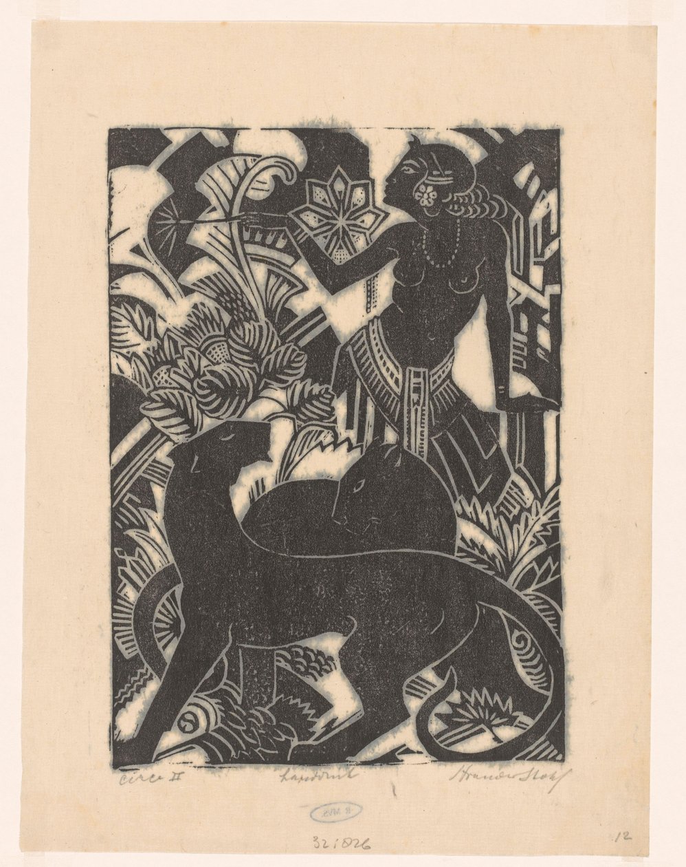 Circe II (alkuperäinen nimi esineessä) tekijältä Henri van der Stok (signed by artist)