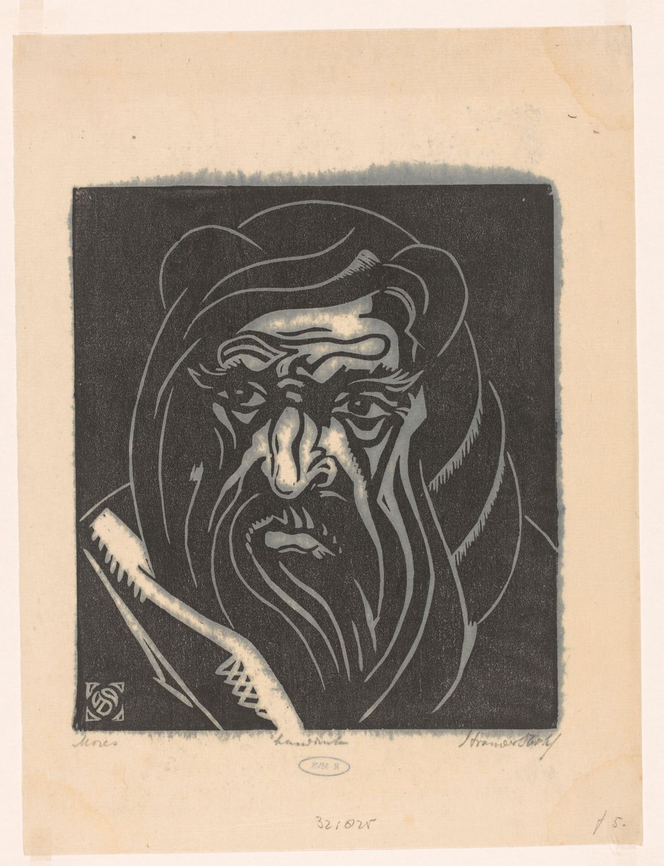 Mozes (alkuperäinen nimi esineessä) tekijältä Henri van der Stok (signed by artist)