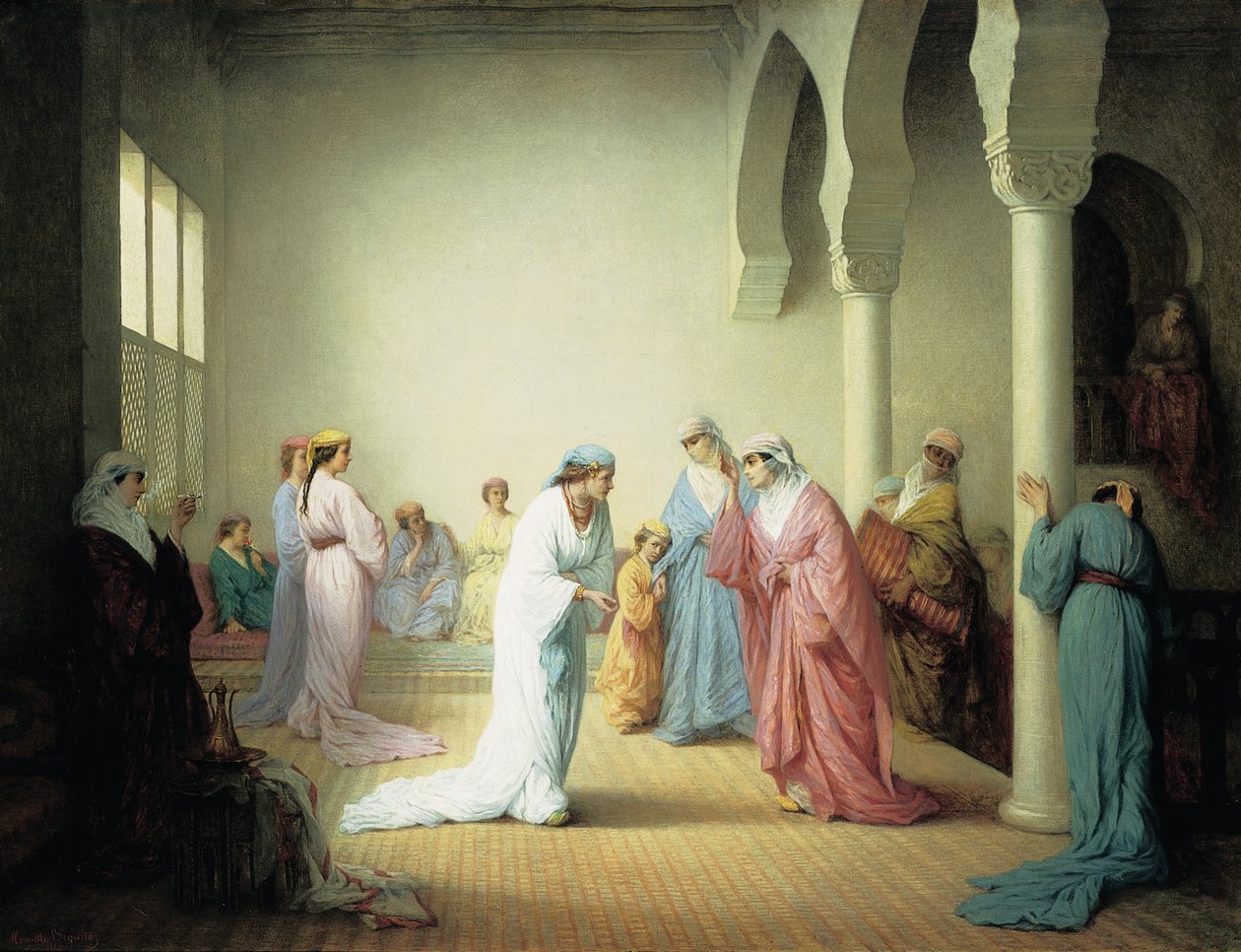 Saapuminen haaremiin Konstantinopolissa, 1861 tekijältä Henriette Browne