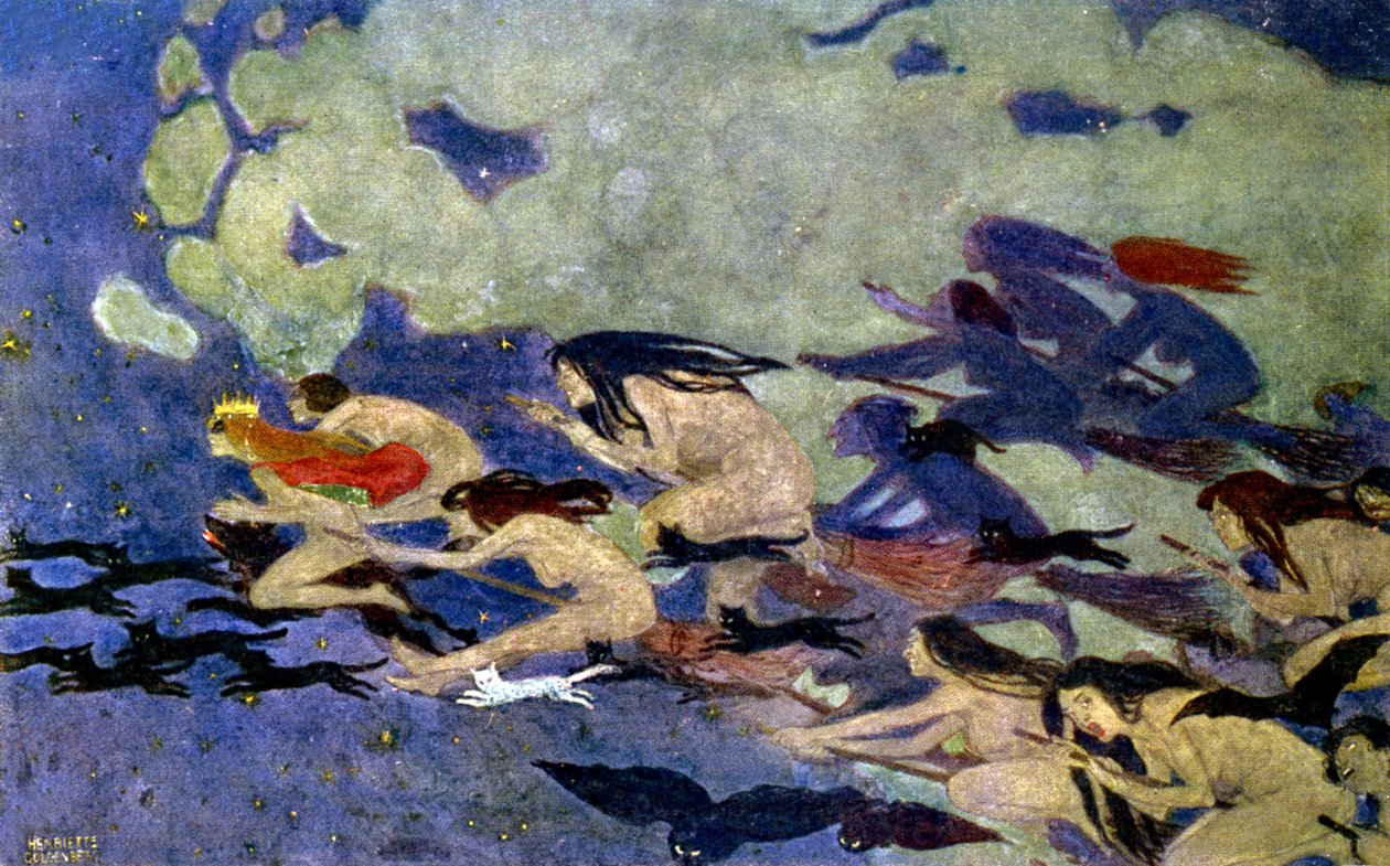 Noitien sapatti, noin 1900 (kaiverrus). tekijältä Henriette Goldenberg