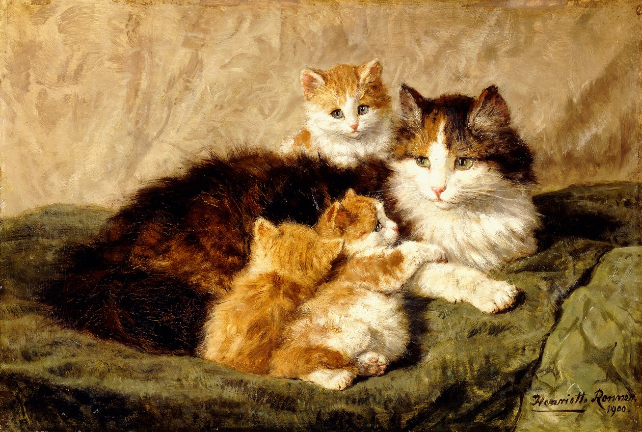 Tyytyväisyys, 1900 tekijältä Henriëtte Ronner Knip