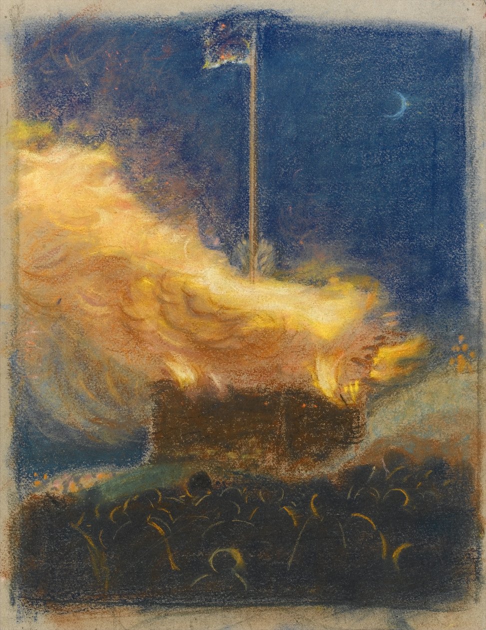 Kokko Yrjö VI:n kruunajaisten kunniaksi, 1936 (pastelli kiiltävälle paperille) tekijältä Henry A. Payne