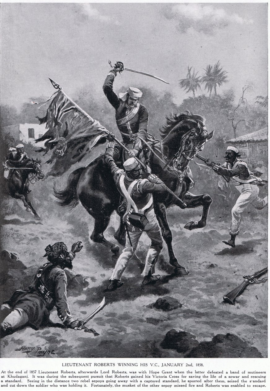 Luutnantti Roberts voitti VC:n tammikuussa 1858 tekijältä Henry A. Payne