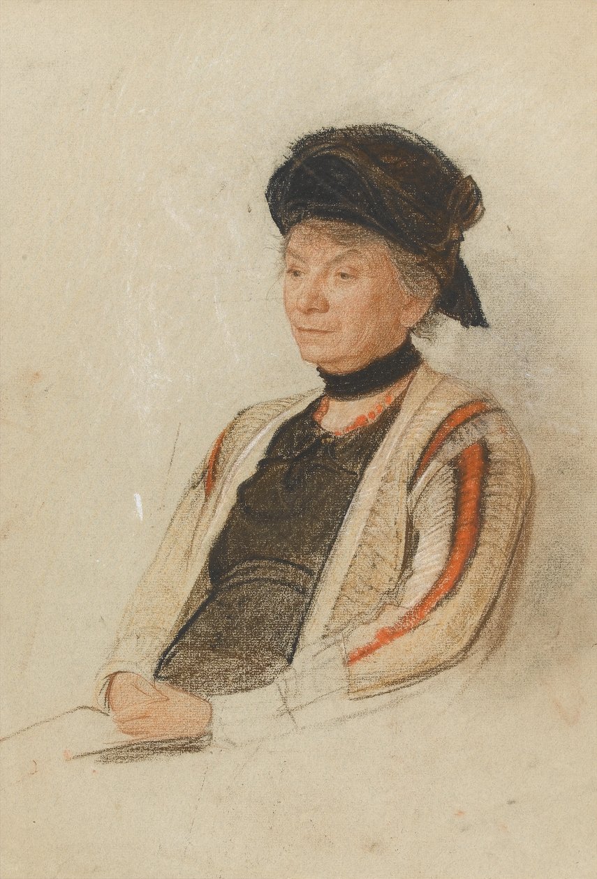 Neiti De Rosierin muotokuva (värilliset liidut kiillotuspaperilla) tekijältä Henry A. Payne