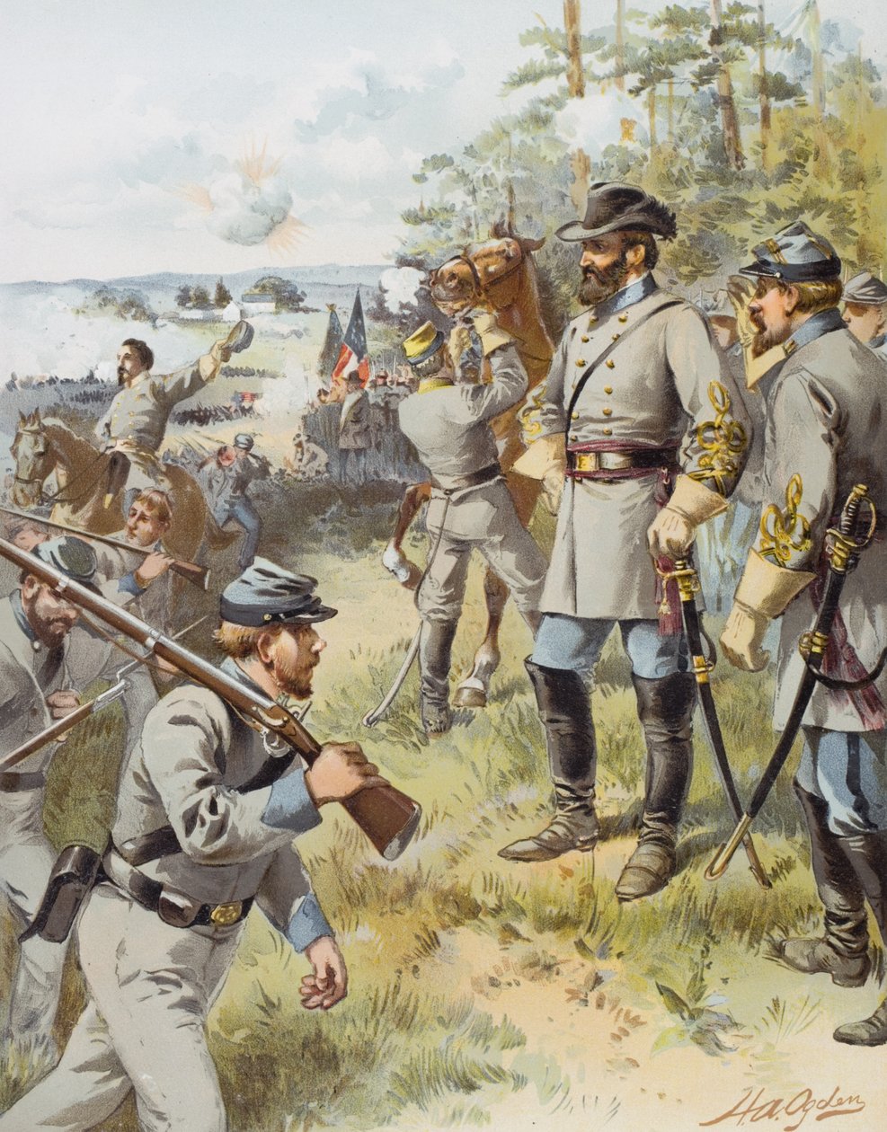 Kenraali Stonewall Jackson ensimmäisessä Bull Runin taistelussa 17. elokuuta 1861 tekijältä Henry Alexander Ogden