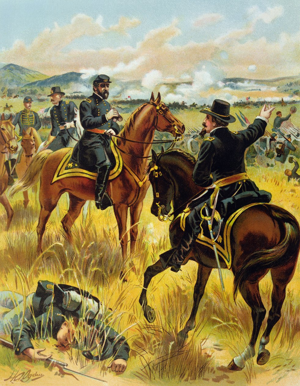 Kenraalimajuri George Meade Gettysburgin taistelussa 2. heinäkuuta 1863 1900 tekijältä Henry Alexander Ogden
