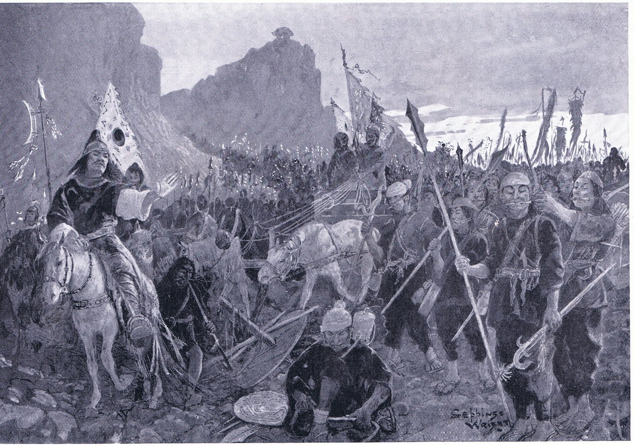 Sotilaat palat suussaan 1000 eKr tekijältä Henry Charles Seppings Wright