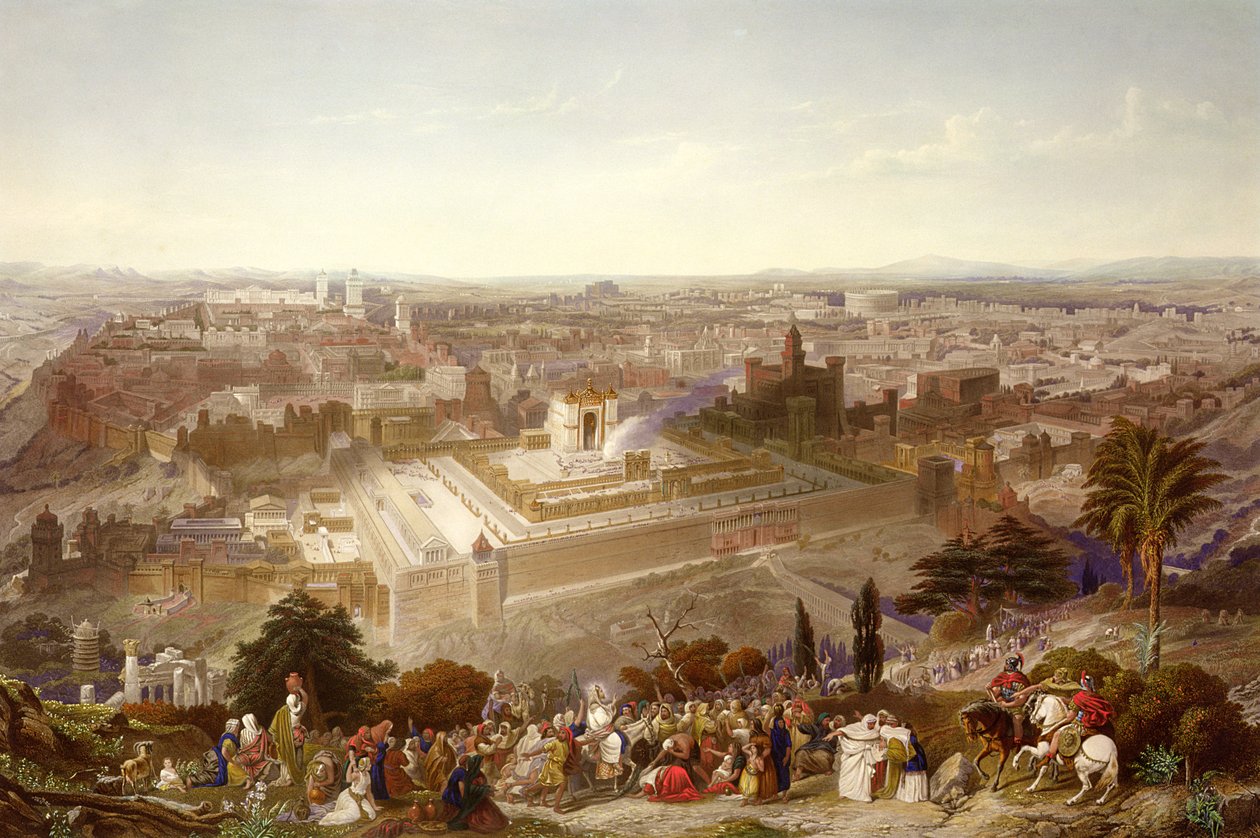 Jerusalem suuruudessaan, kaiverrettu Charles Mottram (1807-76) 1860. tekijältä Henry Courtney Selous