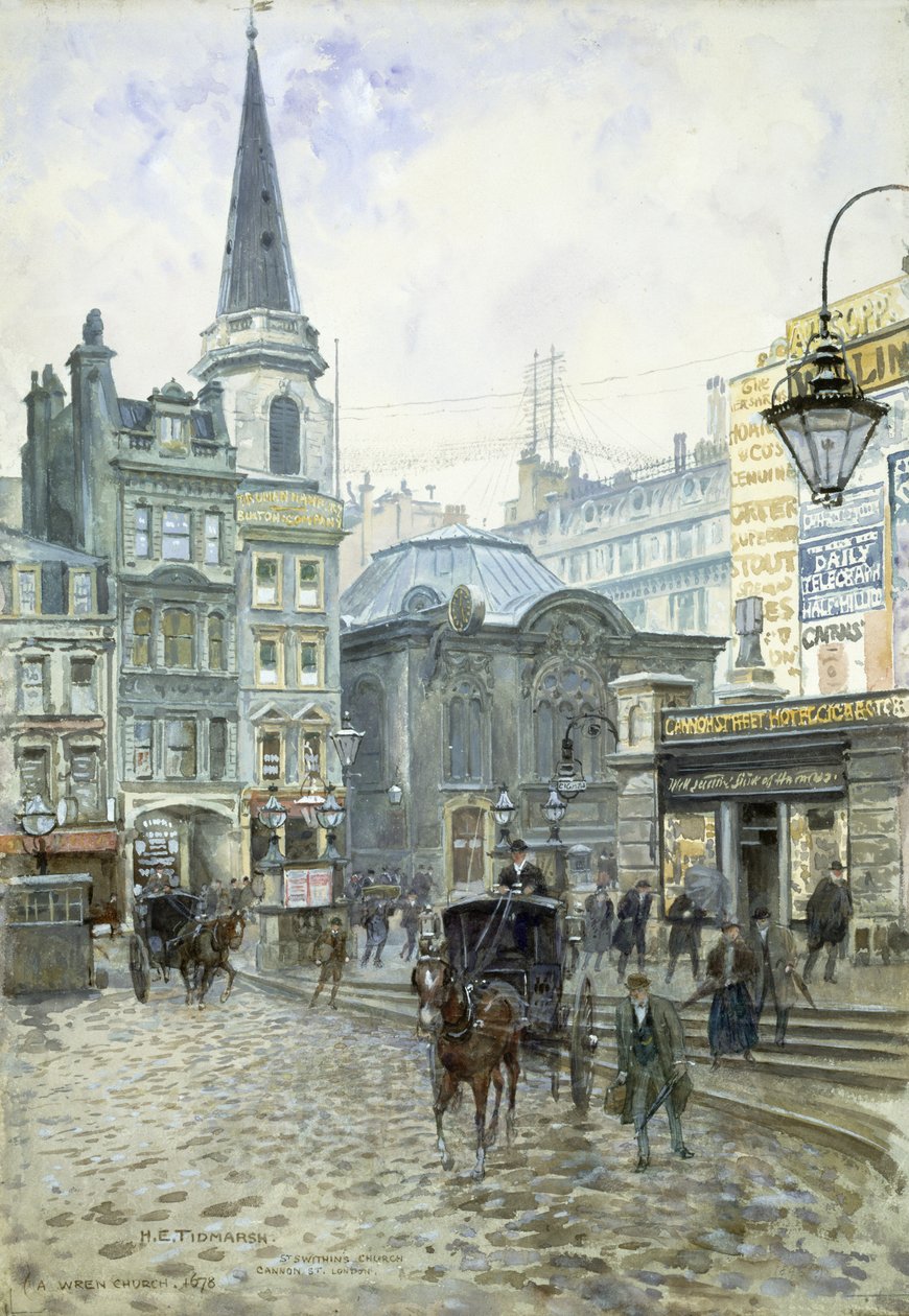 Pyhän Swithinin kirkko: Cannon Street tekijältä Henry Edward Tidmarsh