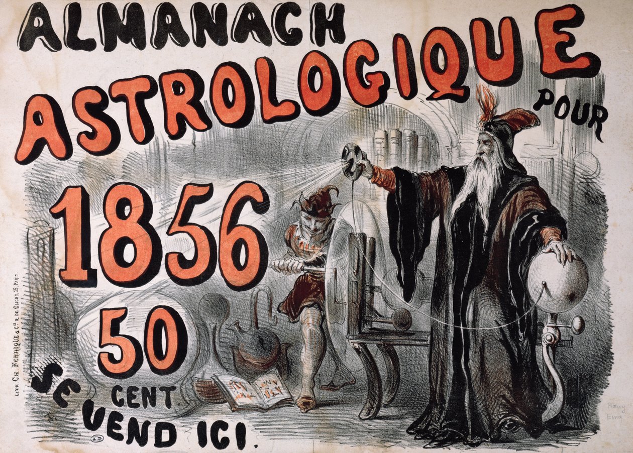 Astrologinen almanakka, 1856 tekijältä Henry Emy
