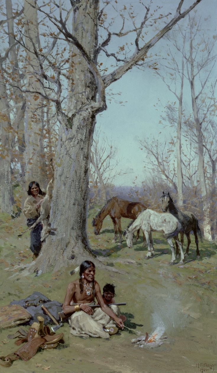 Pojan aamiainen, 1904 tekijältä Henry Francois Farny