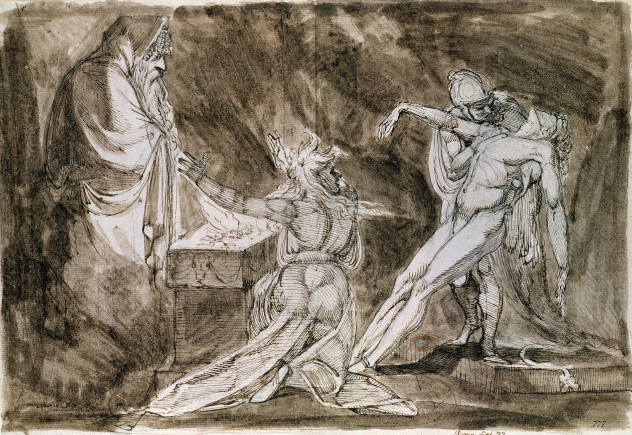 Tutkimus Saulille ja Endorin noidalle tekijältä Johann Heinrich Füssli