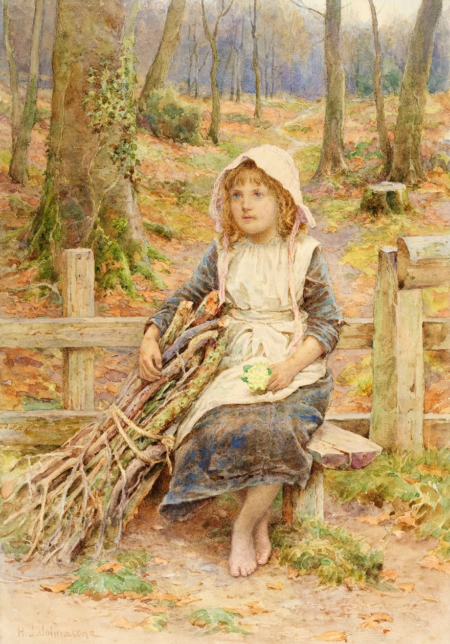 Puunkeräilijä, noin 1880 tekijältä Henry James Johnstone