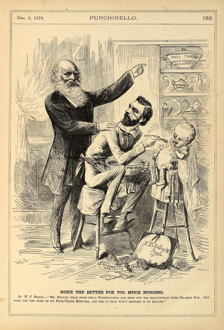 None the Better for Too Much Nursing, kaiverrus George Wevill, 1870 puukaiverrus tekijältä Henry Louis Stephens