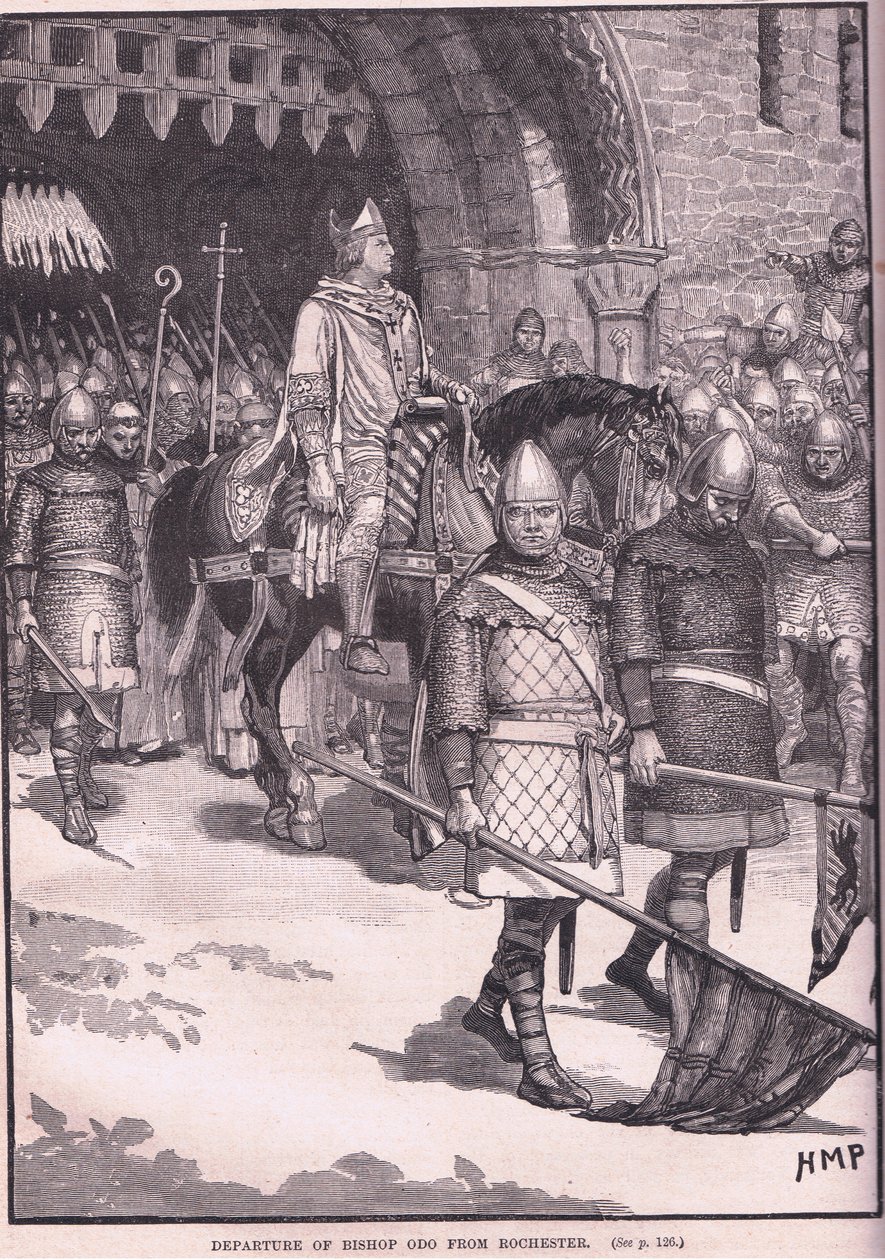 Piispa Odon lähtö Rochesterista 1088 jKr tekijältä Henry Marriott Paget