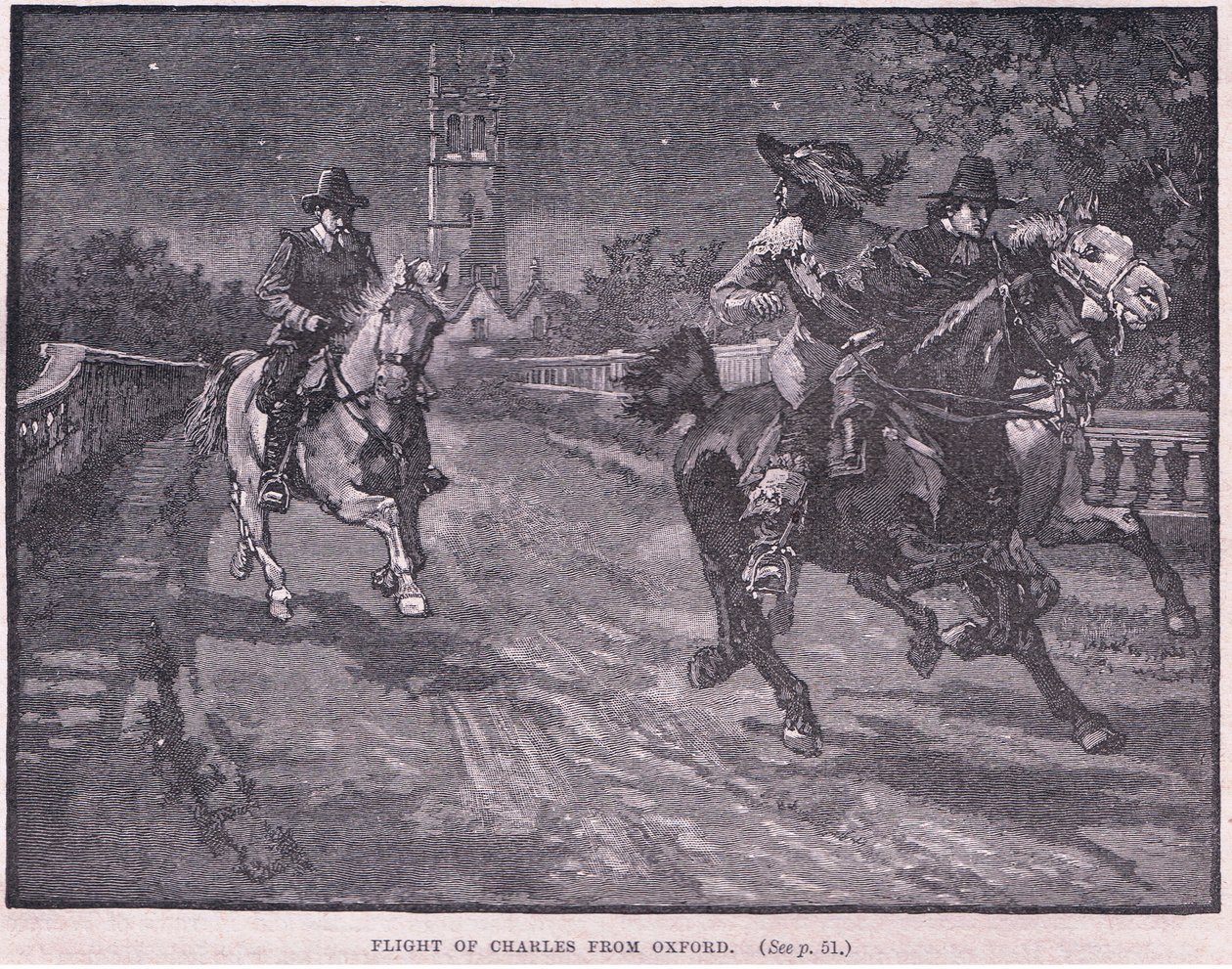 Charles I:n lento Oxfordista 1646 jKr tekijältä Henry Marriott Paget